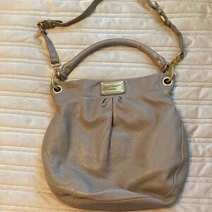 Marc by Marc Jacobs Taupe Pebbled Leather Hobo with Gold Hardware